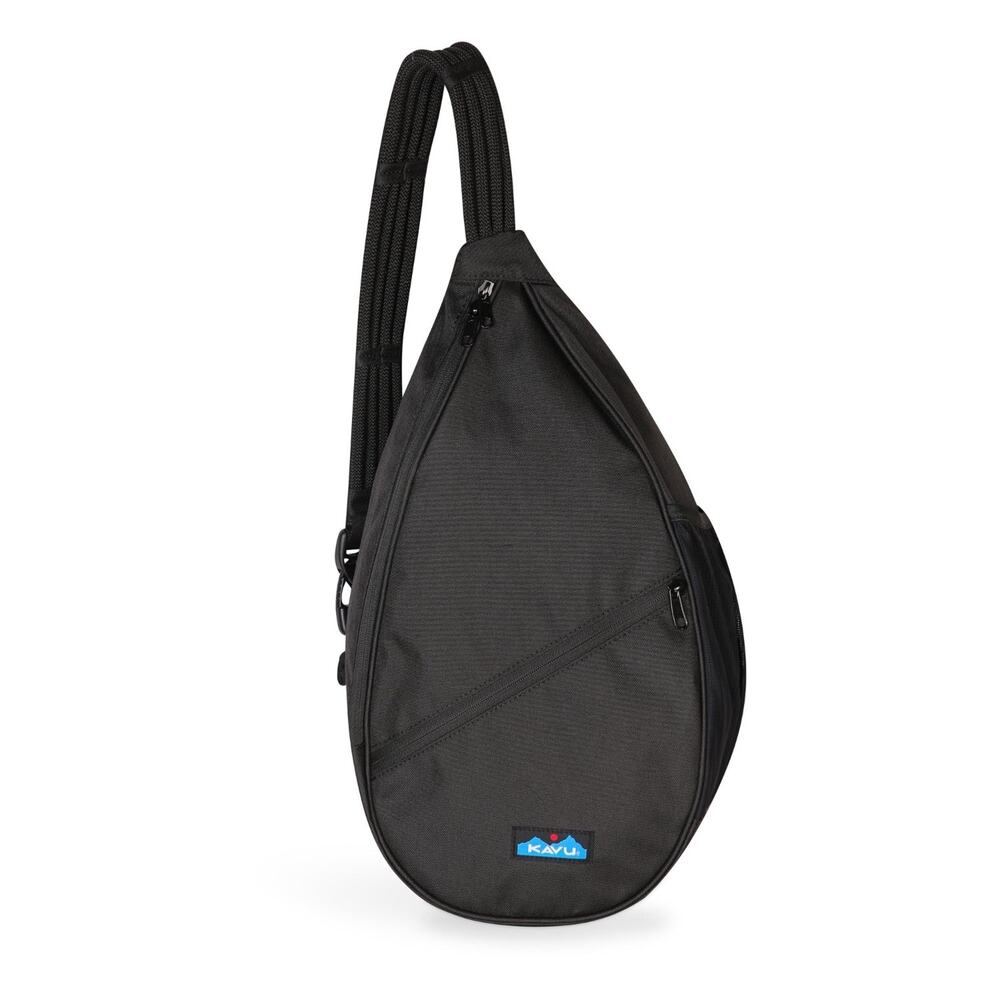 KAVU Paxton Rope Sling Pack Raven Black Hiking Crossbody Bag Gently Used Purse